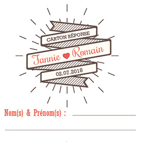Carton Réponse Mariage