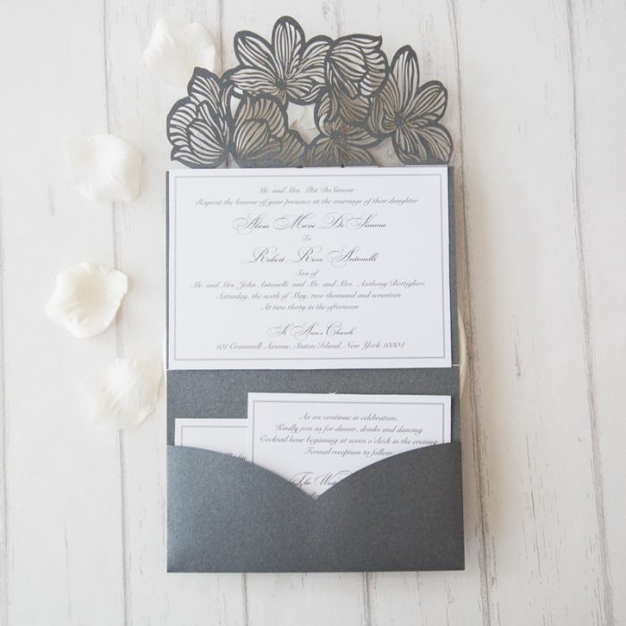 Faire-part mariage ciselé N°9