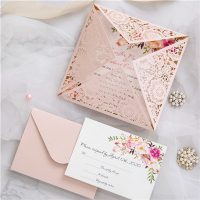 Pochette dentelle faire-part mariage N°11