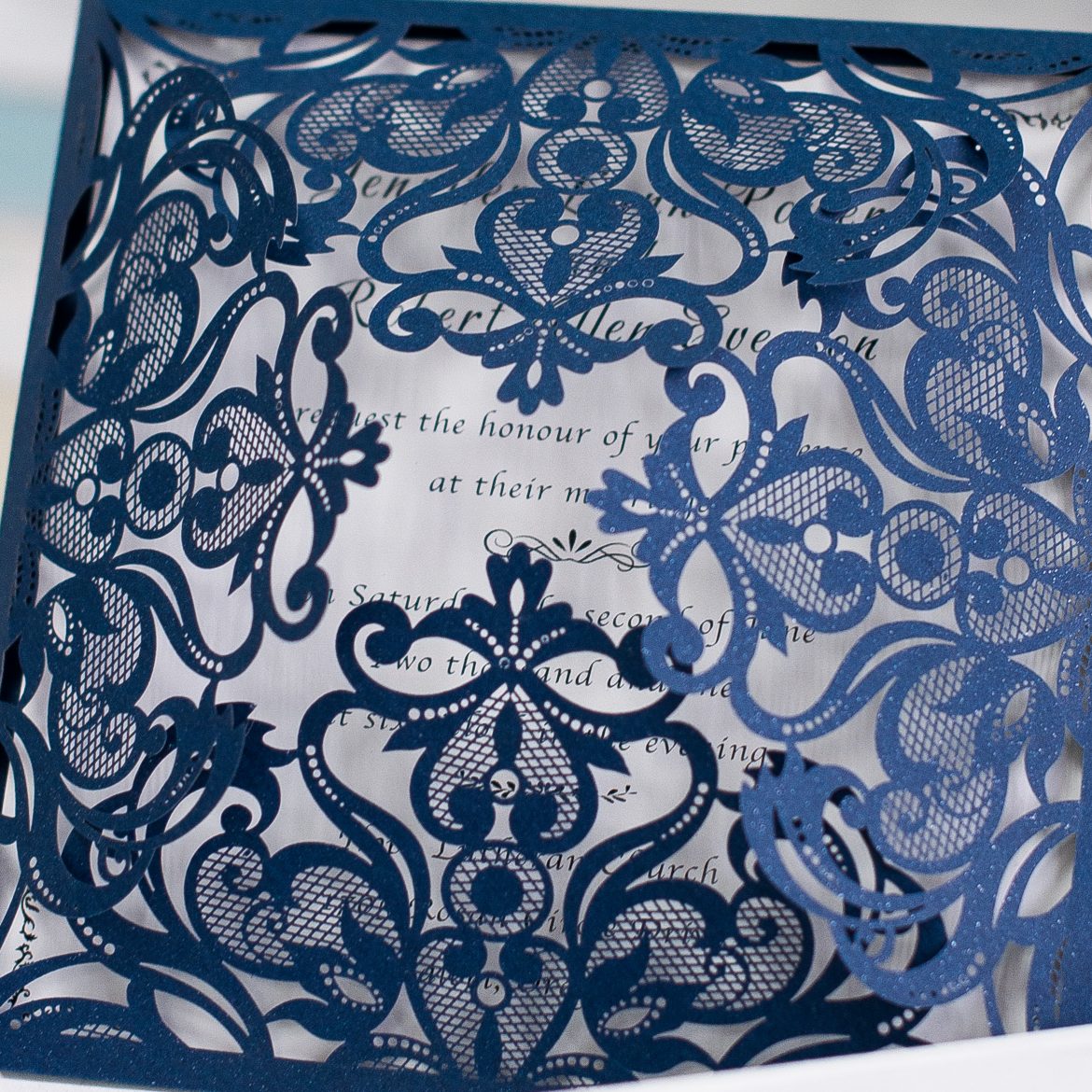Pochette dentelle ciselé