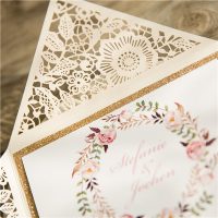 Faire-part fleurs, pochette