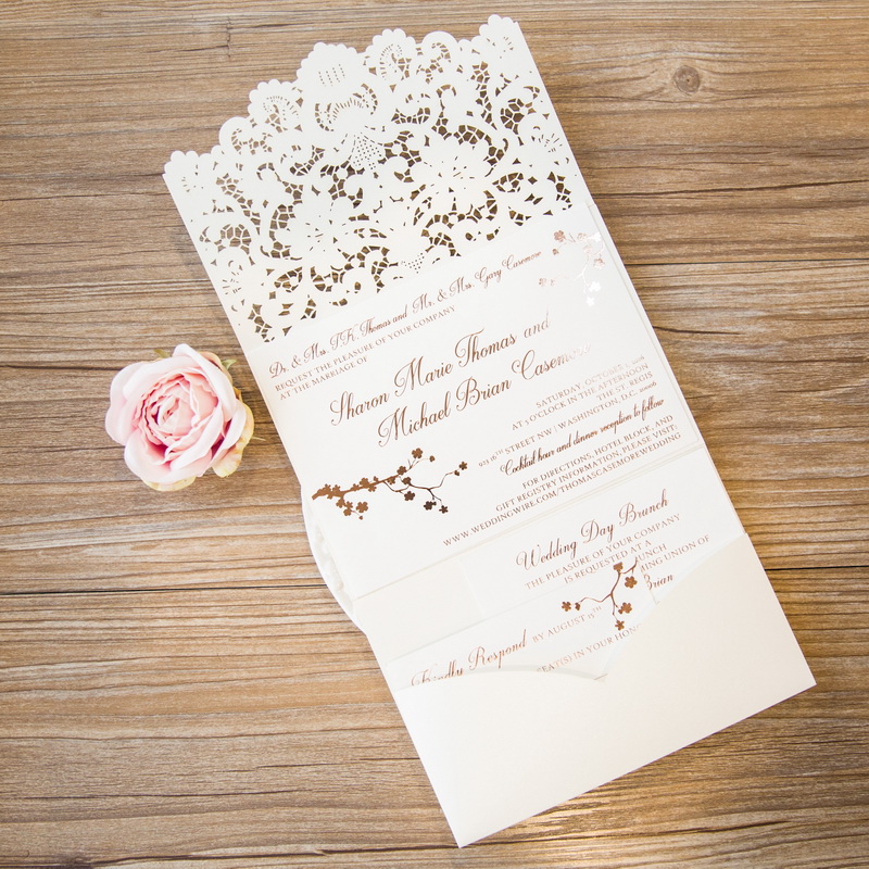 Faire-part mariage dentelle  Invitation faire part dentelle