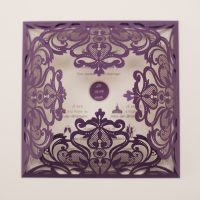 Faire-part mariage violet