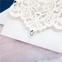 Faire-part romantique blanc