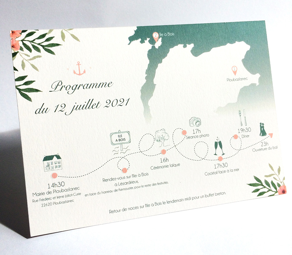 Faire-part carte de Bretagne