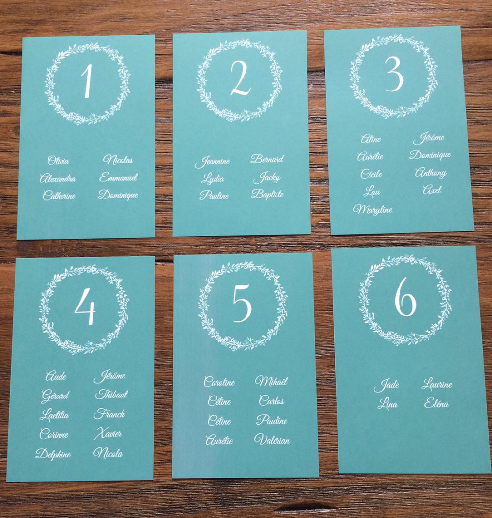 Plan de table mariage champêtre