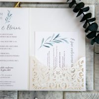 Faire-part dentelle chic n°22