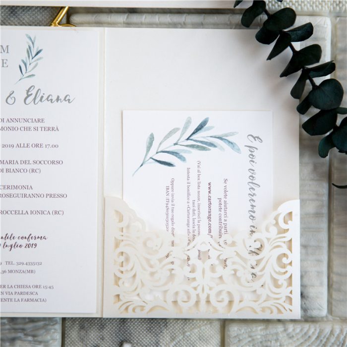 Faire-part dentelle chic n°22