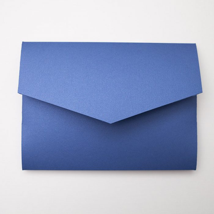 pochette faire-part bleu