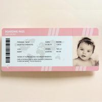 Faire-part de naissance billet d'avion