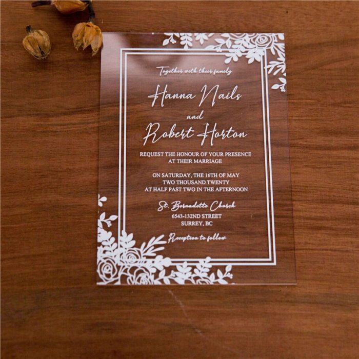 Faire-part mariage plexiglas