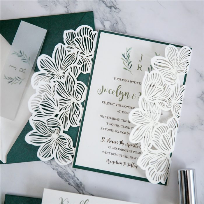 Faire-part mariage dentelle n°24