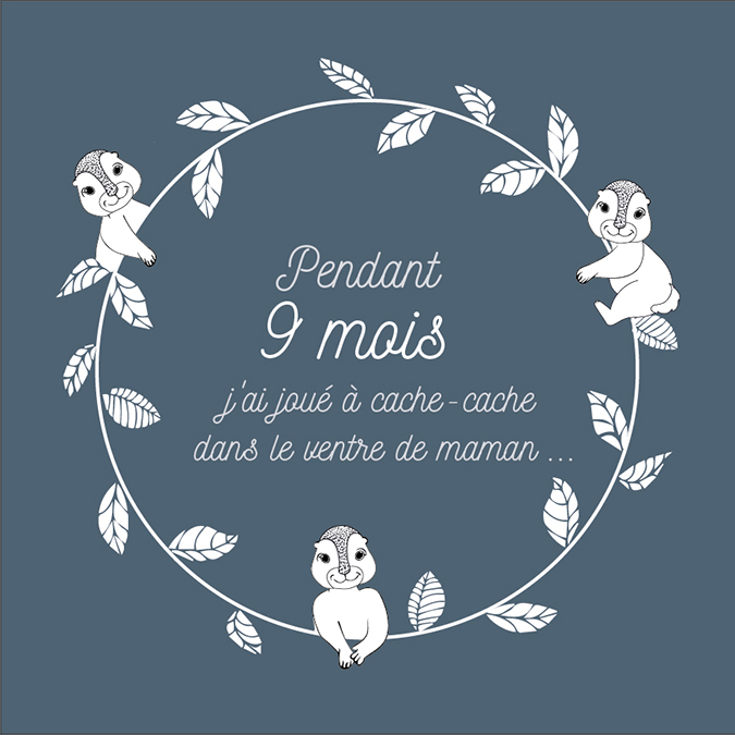 Faire-part de naissance ardoise