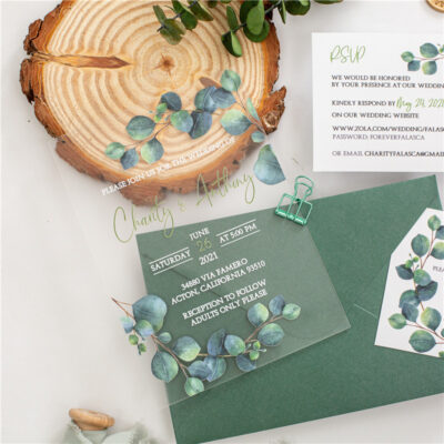 Faire-part mariage eucalyptus