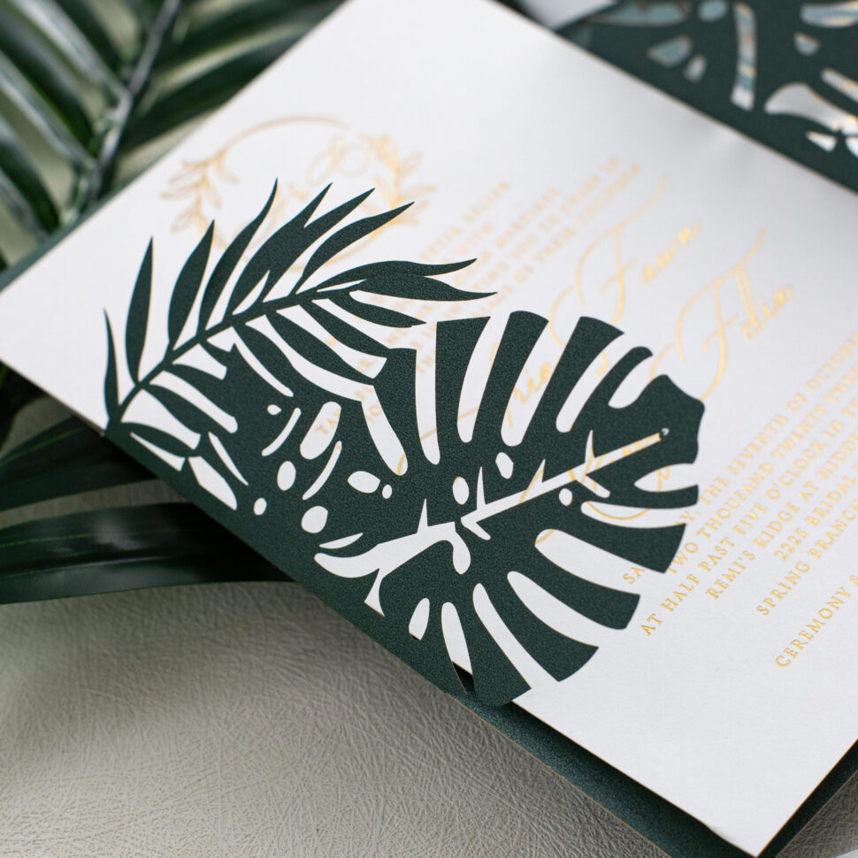 Invitation pour évènement tropical chic