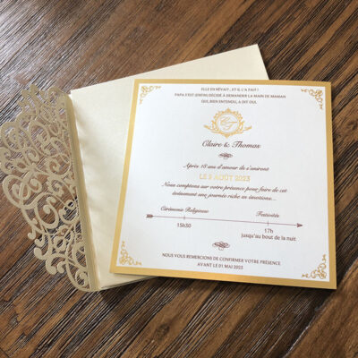 Faire-part pochette invitation originale